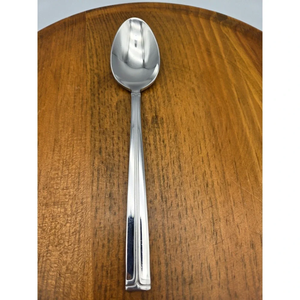 Mikasa Parallels 5 Soup‎ Spoons Korea Stainless 18/8 Modern Minimalist 7 5/8